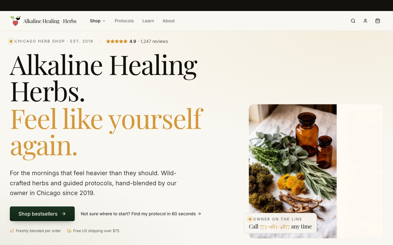 Alkaline Healing Herbs · Feel like yourself again